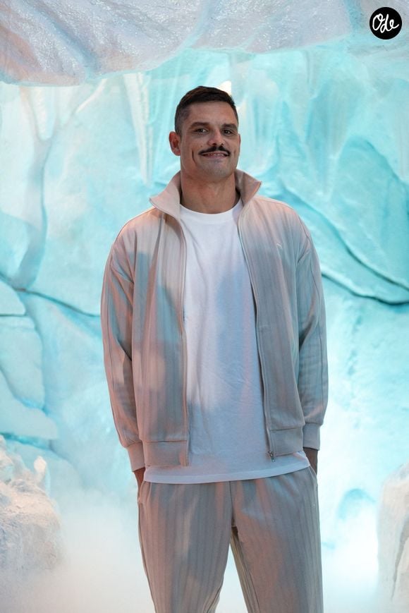 Florent Manaudou lors de la première du documentaire « Kaizen », réalisé par Inoxtag et consacré à son ascension de l'Everest, au cinéma Rex à Paris, le 13 septembre 2024. Photo de Raphaël Lafargue/ABACAPRESS.COM