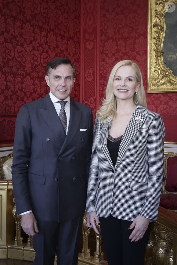 Prince Charles-Philippe et Princesse Naomi d’Orléans - Remise du Prix Hugues Capet, au Musée des Archives Nationales, Hotel de Soubise, dont le mécène est O.Harfouch à Paris le 1er avril 2025. Photo par Jack Tribeca / Bestimage