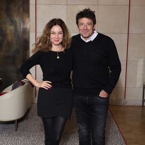Exclusif - Patrick Bruel et Marine Delterme lors de la nomination de Stéphane Bern comme Pape du Patrimoine lors de la Saint Clément au restaurant Alain Ducasse Baccarat, à Paris, France, le 20 novembre 2025. © Denis Guignebourg/Bestimage