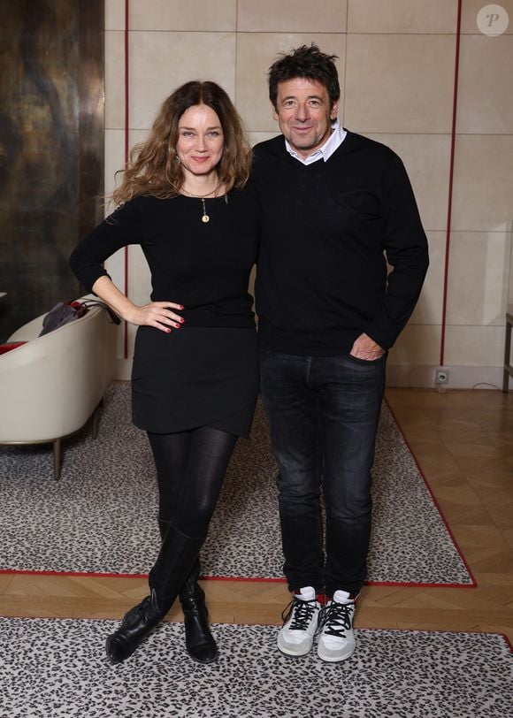 Exclusif - Patrick Bruel et Marine Delterme lors de la nomination de Stéphane Bern comme Pape du Patrimoine lors de la Saint Clément au restaurant Alain Ducasse Baccarat, à Paris, France, le 20 novembre 2025. © Denis Guignebourg/Bestimage