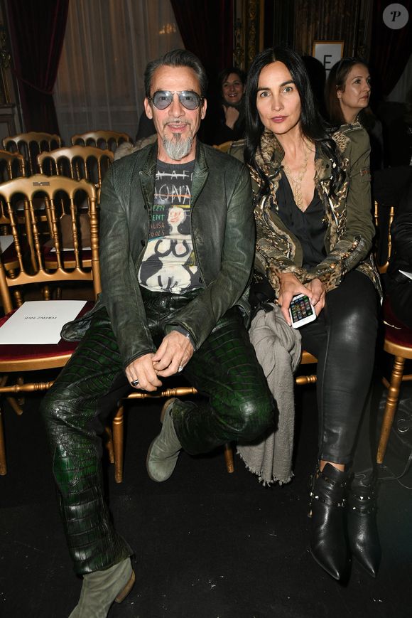 Florent Pagny et son épouse Azucena Camano assistent au défilé Rani Zakhem Haute Couture Printemps Été 2018 dans le cadre de la Fashion Week de Paris le 22 janvier 2018 à Paris, France. Photo by Laurent Zabulon/ABACAPRESS.COM
