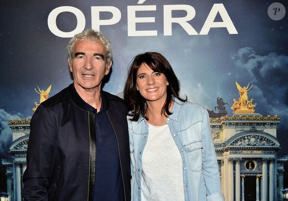 Estelle Denis et son compagnon Raymond Domenech - Les célébrités à la première de l'escape game grandeur nature "Inside Opéra" au Palais Garnier à Paris, France, le 4 juin 2018. © Veeren/Bestimage