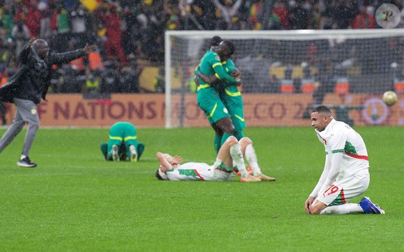 Les joueurs du Maroc expriment leur désespoir après la finale de la Coupe d'Afrique des Nations entre le Sénégal et le Maroc à Rabat, Maroc, 18 janv. 2026. (Photo by Aissa/Xinhua/ABACAPRESS.COM