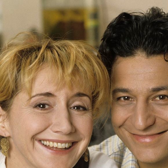 Rendez-vous avec Christian Clavier et Marie-Anne Chazel à leur domicile à Paris. Janvier 1991 © Michel Ristroph via Bestimage
