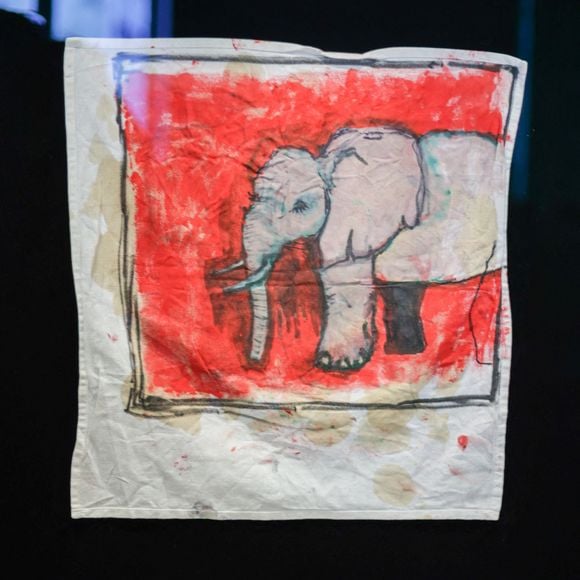 Il y expose (entrée gratuite) depuis mars dernier une œuvre d’art représentant un éléphant

Johnny Depp s'associe à Deyrolle pour une édition limitée inspirée des célèbres affiches pédagogiques du 19ème siècle commandées par l'Etat français pour l'éducation des élèves jusqu'au milieu du 20ème siècle. Pour marquer cette première collaboration avec la prestigieuse institution, Johnny Depp a choisi de mettre en avant un sujet emblématique de son œuvre et de la collection Deyrolle : l'éléphant.
 le 27 mars 2025 à Paris, France. Photo by Nasser Berzane/ABACAPRESS.COM