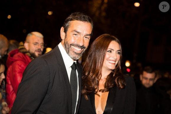 Robert Pirès et Jessica Lemarie - Arrivées lors de la 10ème édition du "Global Gift Gala 2021" à l'hôtel Four Seasons Hotel George V à Paris le 30 octobre 2021. © Tiziano da Silva/Bestimage