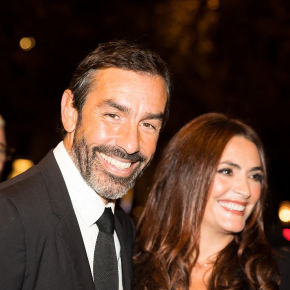 Robert Pirès et Jessica Lemarie - Arrivées lors de la 10ème édition du "Global Gift Gala 2021" à l'hôtel Four Seasons Hotel George V à Paris le 30 octobre 2021. © Tiziano da Silva/Bestimage