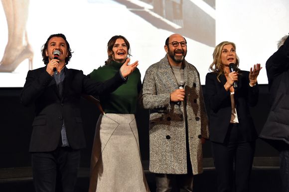 Exclusif - Michaël Youn, Oriane Deschamps (la fille de M. Laroque), Kad Merad et Michèle Laroque - Présentation du film de M. Laroque "Brillantissime" en avant-première à Nice aux Pathé Cinémas, le 10 novembre 2017. © Bruno Bebert/Bestimage