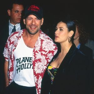 Le 17 décembre 1994, Orlando, Floride, USA : BRUCE WILLIS et DEMI MOORE sur le tapis rouge lors de l'ouverture du Planet Hollywood à Disney World. Photo par © Christopher Helton via ZUMA Press Wire/ABACAPRESS.COM