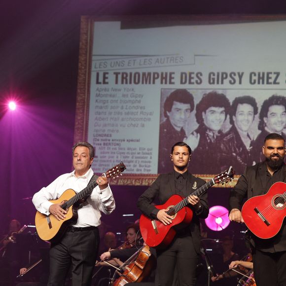 Exclusif - Chico Bouchikhi - Chico & The Gypsies célèbrent 45 ans de carrière au Palais des Congrès avec un concert symphonique inédit le 24 mai 2025. Portés par 80 musiciens et des invités prestigieux, leurs tubes cultes ont résonné dans une version grandiose, entre rumba, flamenco et symphonie.
© Guirec Coadic / Bestimage