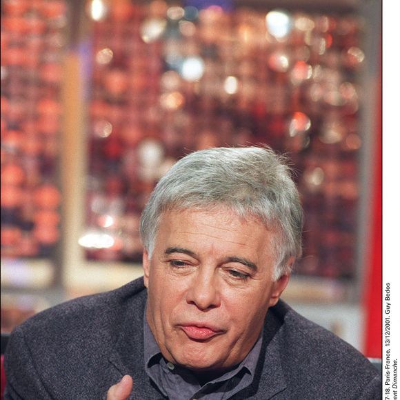 Guy Bedos lors de l'enregistrement de l'émission Vivement Dimanche de Michel Drucker, à Paris en 2001. © Jean-Jacques Datchary/ABACA.