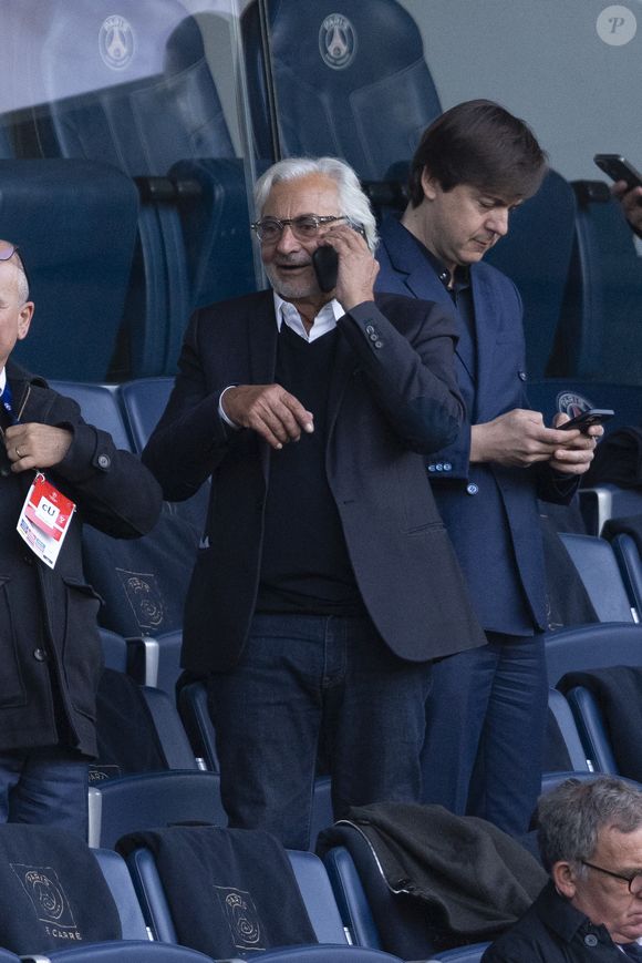Franck Provost - Célébrités dans les tribunes lors du match retour de la Ligue Des Champions 2024-2025 (LDC) "PSG - Arsenal" (2-1) au Parc des Princes à Paris le 7 mai 2025. © Cyril Moreau/Bestimage