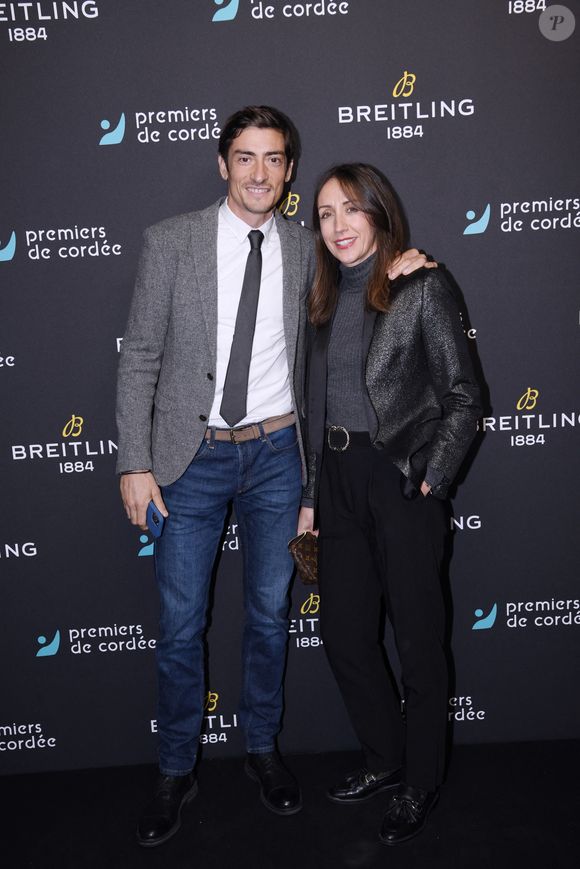 Exclusif - Claude Dartois et sa femme Virginie Milano - Dîner de charité Breitling à la Samaritaine pour l’association "Premiers de Cordée" à Paris le 14 novembre 2022. © Rachid Bellak/Bestimage