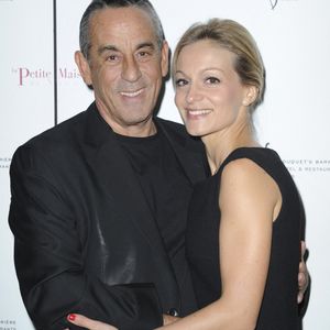 Thierry Ardisson et sa compagne Audrey Crespo-Mara assistent à la soirée d'ouverture du nouveau restaurant 'La Petite Maison De Nicole' à l'hôtel Fouquet's Barriere à Paris, France le 22 janvier 2013. Photo by Aurore Marechal/ABACAPRESS.COM