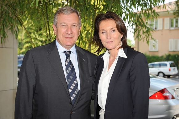 Richard Attias et Cecilia Attias lors d'un déjeuner-rencontre organisé par l'American International Club of Geneva à l'Hôtel Inter-Continental, Genève, Suisse, le 18 juin 2009. Photo by Loona/ABACAPRESS.COM