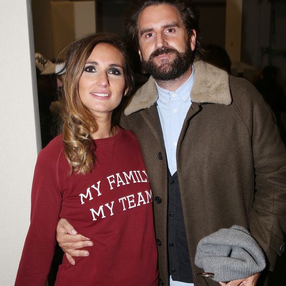 Marie Portolano et son mari Gregoire Ludig backstage lors du défilé d'ouverture du 24e Salon du Chocolat a la Porte de Versailles a Paris, France, le 30 octobre 2018. Photo by Jerome Domine/ABACAPRESS.COM