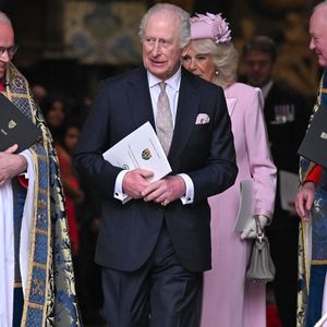 Le roi Charles III d'Angleterre et Camilla Parker Bowles, reine consort d'Angleterre - La famille royale britannique célèbre le 76ème Commonwealth Day à l'abbaye de Westminster à Londres, le 10 mars 2025.

Photo : Backgrid UK/ Bestimage