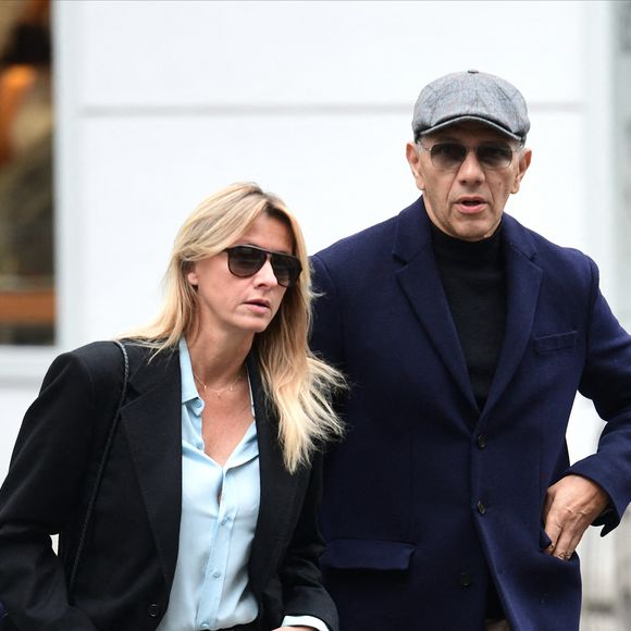 Après son divorce avec Marc Lavoine en 2018, l'intéressée a refait sa vie avec l'acteur ! 

Exclusif - Sarah Poniatowski (Lavoine) et son compagnon Roschdy Zem - Hommage à la chanteuse Dani en l'église Saint-Roch à Paris le 1er octobre 2022.