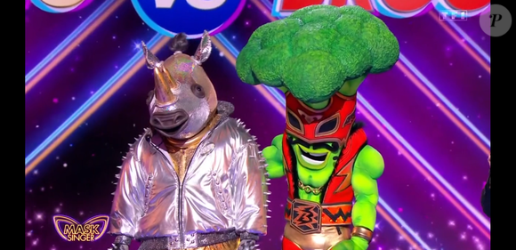 Le Brocolis a été sauvé par le public

Le Rhinocéros a été éliminé de "Mask Singer 2025" lors du lancement de la septième saison. Patrick Sébastien se cachait sous le costume et aucun enquêteur ne l'avait trouvé. TF1, le 2 mai 2025.