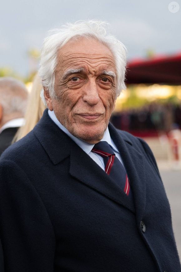 Gérard Darmon - La délégation française et les personnalités accompagnant le président de la République Emmanuel Macron lors de sa visite d'Etat de trois jours au Maroc, le 28 octobre 2024. 
© Jeanne Accorsini / Pool / Bestimage