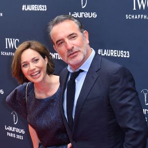 Jean Dujardin et sa femme Nathalie Péchalat - Red Carpet de la cérémonie " 2023 Laureus World Sports Awards" à Paris le 8 mai 2023 . Veeren/Bestimage
