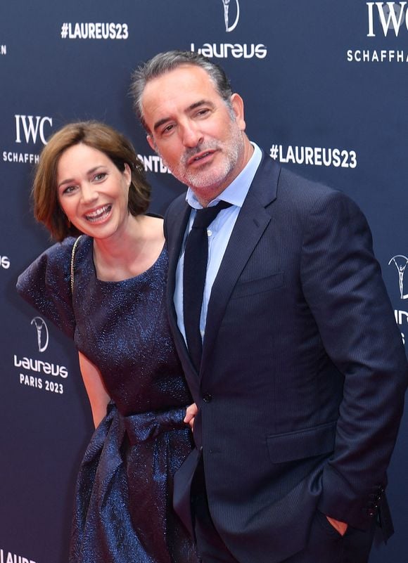 Jean Dujardin et sa femme Nathalie Péchalat - Red Carpet de la cérémonie " 2023 Laureus World Sports Awards" à Paris le 8 mai 2023 . Veeren/Bestimage