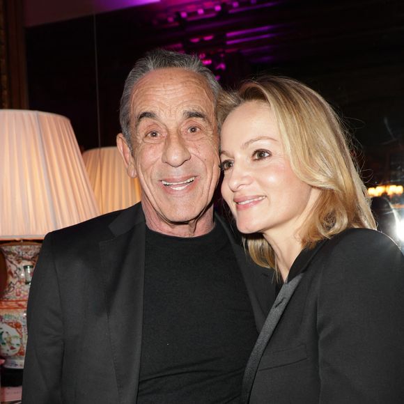 Thierry Ardisson et sa femme Audrey Crespo-Mara - Défilé rétrospectif Nathalie Garçon à l'occasion de ses 35 ans de sa marque lors d'une closing party à l'hôtel Raphael à Paris le 19 novembre 2024. © Coadic Guirec/Bestimage
