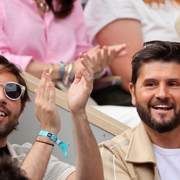 Christophe Beaugrand et son mari Ghislain Beaugrand-Gerin dans les tribunes lors des Internationaux de France de Tennis de Roland Garros 2025. Paris,

© Jacovides / Moreau / Bestimage
