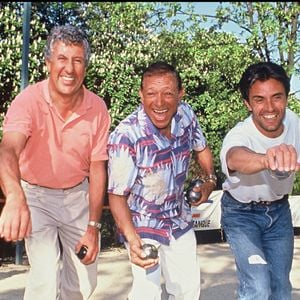 Archives - Stéphane Collaro, Henri Salvadore et Gérard Holtz lors du partie de pétanque en 1990.
AGENCE / BESTIMAGE