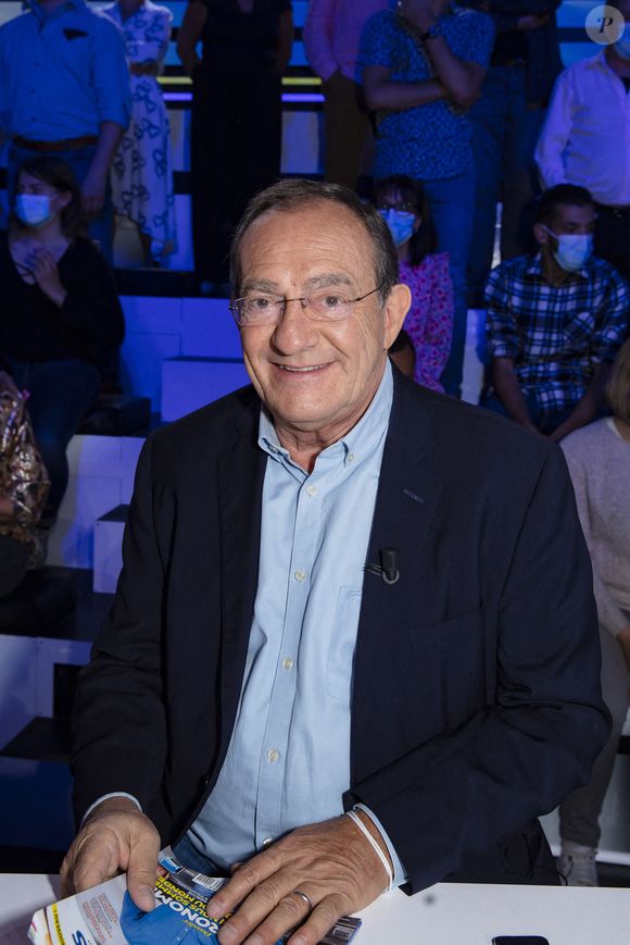 Jean-Pierre Pernaut venu presenter son magazine "Au Coeur des Régions" (bimestriel) avec le soutien de son épouse Nathalie Marquay-Pernaut - Paris le 31 Aout 2021. © Jack Tribeca / Bestimage.