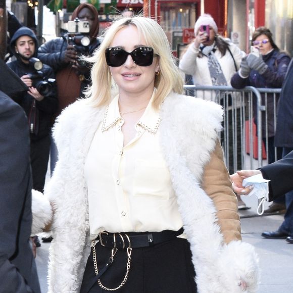 Hayden Panettiere à son arrivée dans les studios de l'émission "Good Morning American" à New York. Le 6 mars 2023