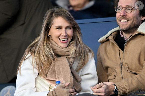 Ophelie Meunier, Mathieu Vergne assistent au match PSG - FC Lorient à Paris, France, le 3 avril 2022. Photo Lionel Urman/ABACAPRESS.COM