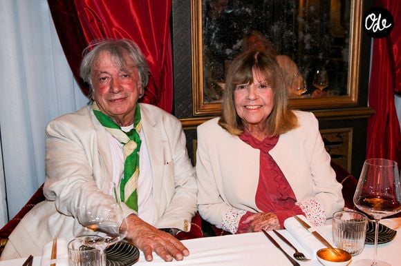 Exclusif - Hervé Vilard et Chantal Goya - Chantal Goya fête son anniversaire, 84 ans, au Bar des Prés à Paris le 10 juin 2026.

© Philippe Baldini / Bestimage