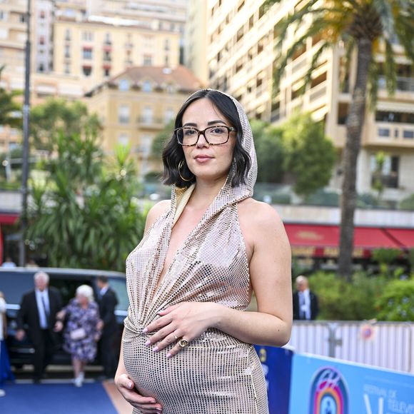 Exclusif - Agathe Auproux (enceinte) - Arrivées à la cérémonie d'ouverture du 64ème Festival de Télévision de Monte Carlo au Grimaldi Forum de Monaco le 13 juin 2025.
©Pierre Perusseau / Osuna / Bestimage