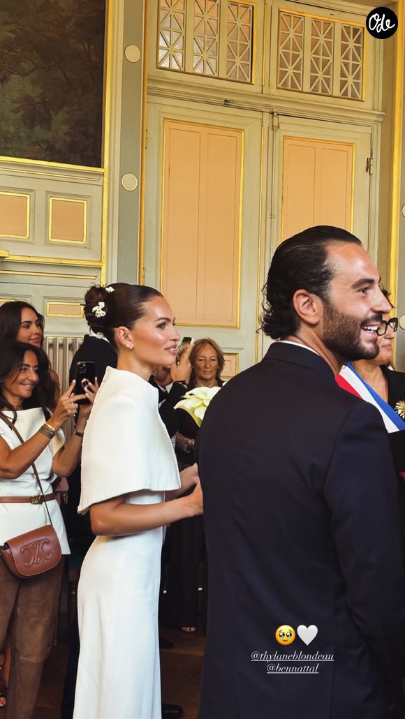 Thylane Blondeau a partagé les coulisses de son mariage avec Benjamin Attal. Capture d'écran Instagram