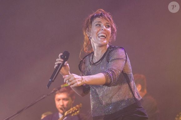 La chanteuse française Zaz en concert au Espaço Unimed à São Paulo, Brésil, le 14 avril 2023, pour sa tournée "Organique Tour" qui fait la promotion de son cinquième album de sa carrière et enregistré pendant la pandémie du COVID-19 (coronavirus). © Imago/Panoramic/Bestimage