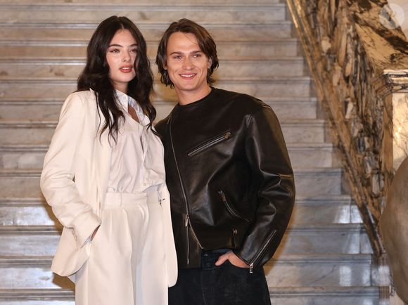 Deva Cassel et Saul Nanni, lors de la promotion de la série "Le guépard", à Rome. © Marco Provvisionato/IPA via ZUMA Press