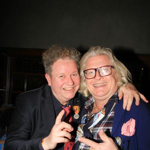 Christian Lebon et Pierre-Jean Chalençon lors du repas de gala à la suite de la cérémonie mémorielle honorant les services de secours à Paris le 22 avril 2023.

© Philippe Baldini / Bestimage