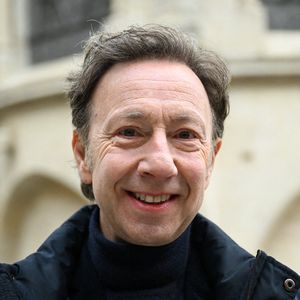 Stephane Bern, animatrice et écrivain chargée de la Mission du Patrimoine lors de la visite de Rachida Dati, ministre française de la Culture pour la pose de la première pierre de la flèche de la basilique de Saint-Denis le 14 mars 2025. Photo by Tomas Stevens/ABACAPRESS.COM  France Frankreich Ile-de-France Saint-Denis St Denis Saint Denis 