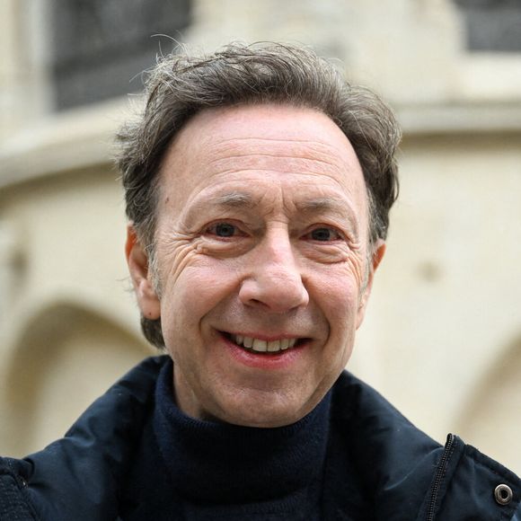 Stephane Bern, animatrice et écrivain chargée de la Mission du Patrimoine lors de la visite de Rachida Dati, ministre française de la Culture pour la pose de la première pierre de la flèche de la basilique de Saint-Denis le 14 mars 2025. Photo by Tomas Stevens/ABACAPRESS.COM  France Frankreich Ile-de-France Saint-Denis St Denis Saint Denis 