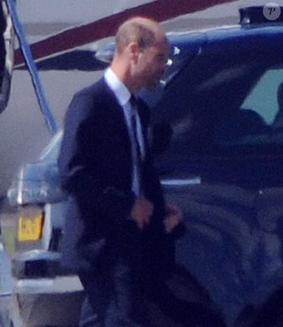 Le prince William et son épouse Kate Middleton à l'aéroport de Glasgow en Écosse, le 22 mai 2025.  Backgrid UK/ Bestimage