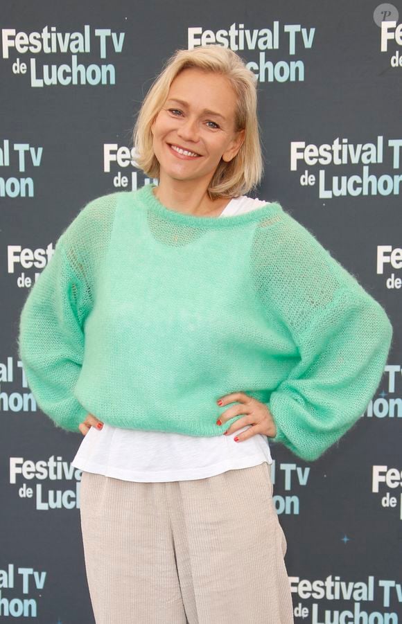 Claire Borotra pour Face à face sur France 3 - Photocall de la dernière journée de la 24ème édition du festival Tv de Luchon le 12 février 2022. © Christophe Aubert via Bestimage