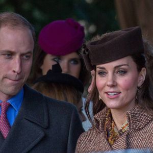 Le prince William, le duc de Cambridge et Catherine Kate Middleton, la duchesse de Cambridge enceinte - La reine, accompagnée des membres de la famille royale anglaise, assiste à la messe de Noël à Sandringham, le 25 décembre 2014. EXPRESS SYNDICATION / BESTIMAGE