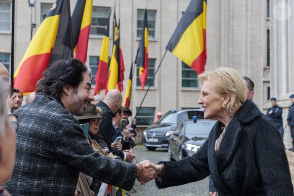 La princesse Astrid de Belgique photographiée après la messe Te Deum, à l'occasion de la fête du Roi, à la cathédrale Saints Michel et Gudule (Sint-Michiels- en Sint-Goedelekathedraal) à Bruxelles, Belgique, le samedi 15 novembre 2025. Photo by ABACAPRESS.COM