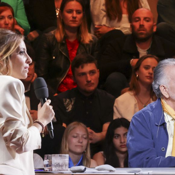 Exclusif - Léa Salamé, Francis Ford Coppola - Plateau de l'émission "Quelle Epoque !" lors du 77ème Festival International du Film de Cannes le 17 mai 2024. © Jack Tribeca/Bestimage