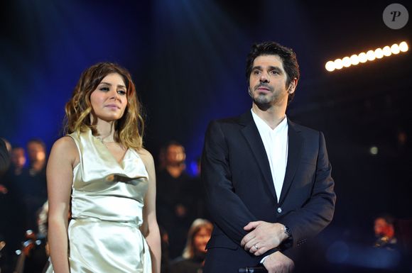 Julie Zenatti et Patrick Fiori au palais omnisport de Bercy. © Guillaume Gaffiot /Bestimage