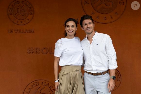 Marine Lorphelin (Miss France 2013) et son compagnon Stanislas Gruau au Village lors des Internationaux de France de Tennis de Roland Garros 2025 le 3 juin 2025 à Paris.  © Moreau / Jacovides / Bestimage