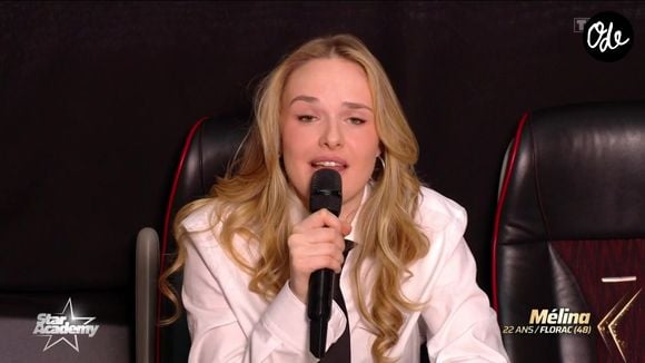 Mélina fait partie de la nouvelle promotion de la "Star Academy". Capture d'écran TF1