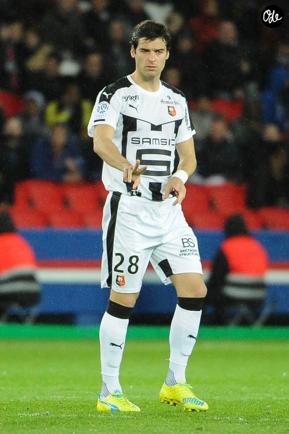 Yoann Gourcuff - Match de football de la 36ème journée de Ligue 1, qui opposait le PSG au Stade Rennais (4-0) au Parc des Princes, le 29 avril 2016. © Pierre Perusseau / Bestimage