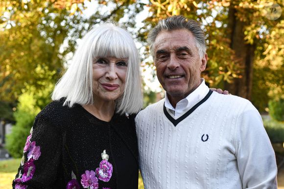 Gérard Holtz, ancien journaliste de télévision français et Virginie Pradal, lors de l'inauguration d'un nouveau théâtre à Bry-sur-Marne, près de Paris, France, France, le 17 septembre 2021. Photo Victor Joly/ABACAPRESS.COM